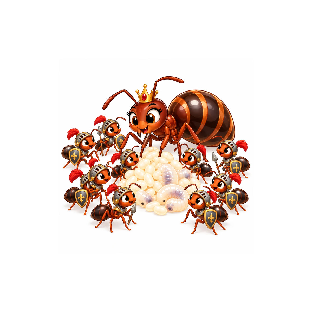Simple Ant Colony (queen, 5-10 workers, eggs)